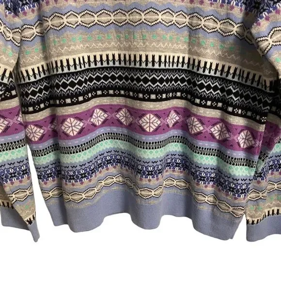 Talbots Fair Isle Wool Blend Crewneck Sweater Size XL NWT - Picture 6 of 12